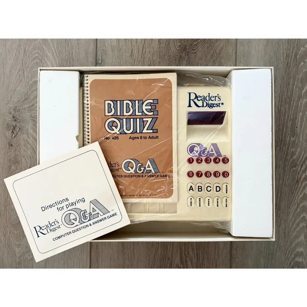 Vintage 1980 Readers Digest Q&A Electronic Trivia Game Selchow Righter TESTED